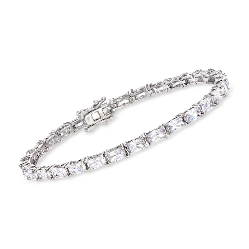 Ross-Simons Baguette CZ Tennis Bracelet in Sterling Silver