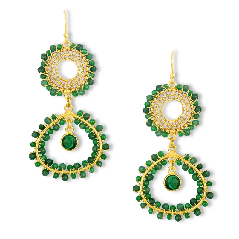 Tate Earrings Dark Green