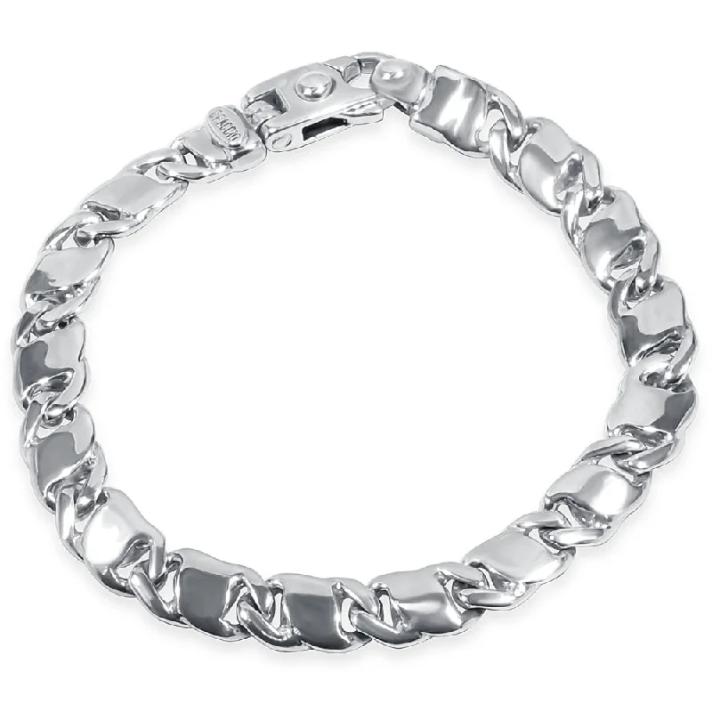 Men's Link 14k Gold (37gram) or Platinum (59gram) 8mm Bracelet 8.25"