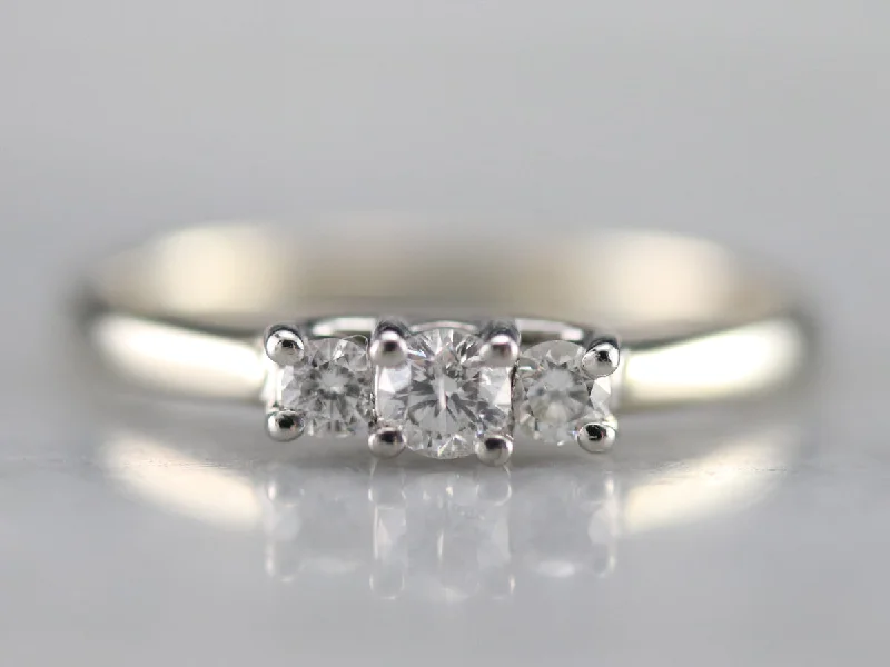 Three Stone Diamond Engagement Ring