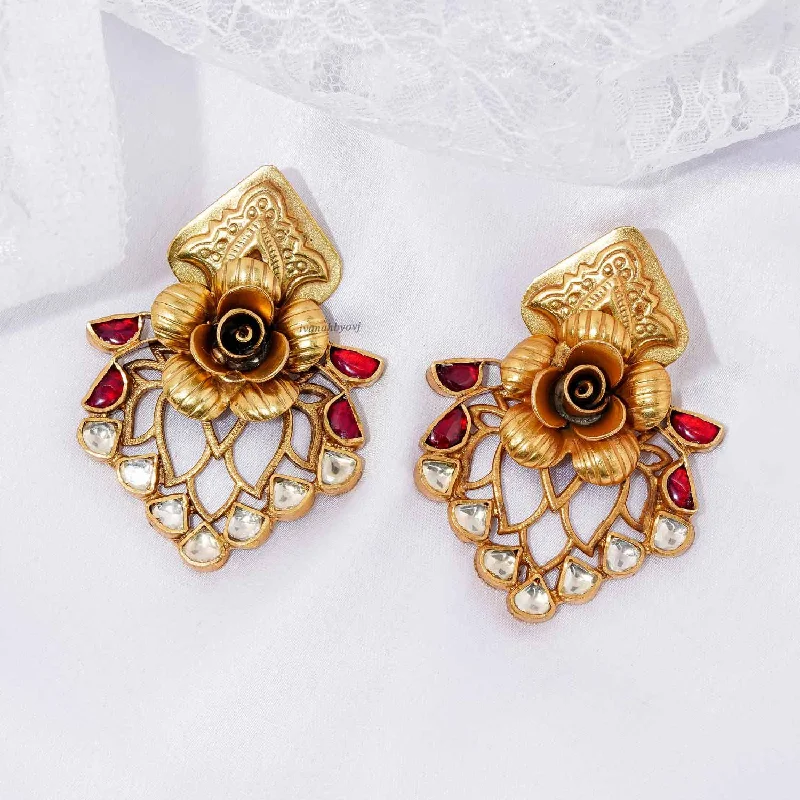 Designer Rose Earrings