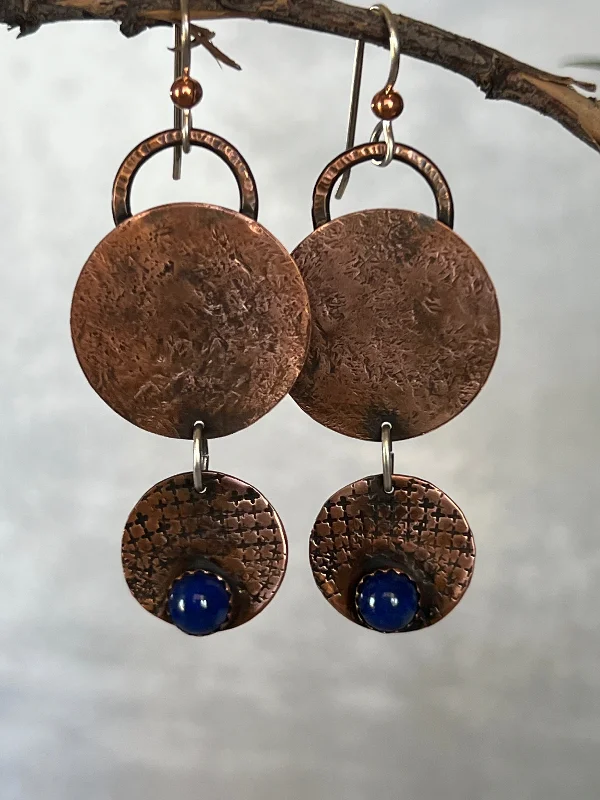 Lapis lazuli copper disc textures