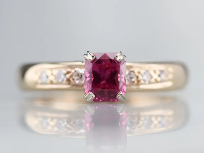 Ruby and Diamond Engagement Ring