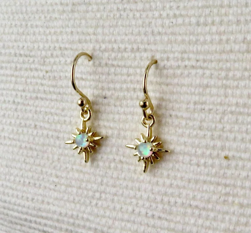 Mini Opal Starburst Earrings