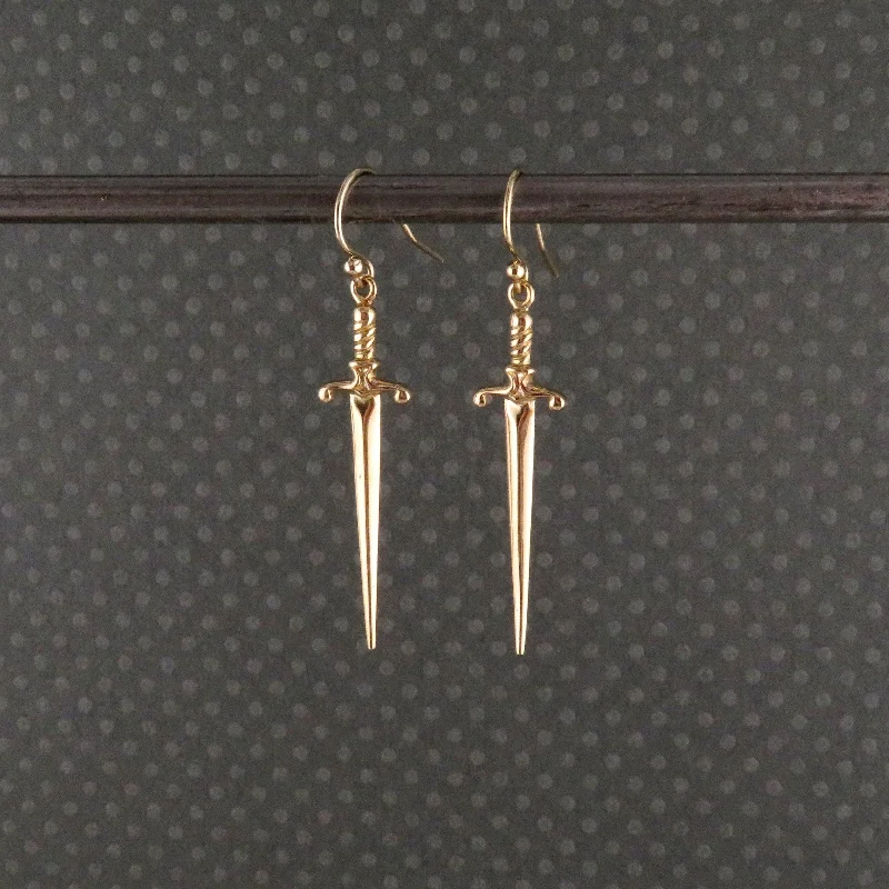 Bronze Dagger Earrings - Large