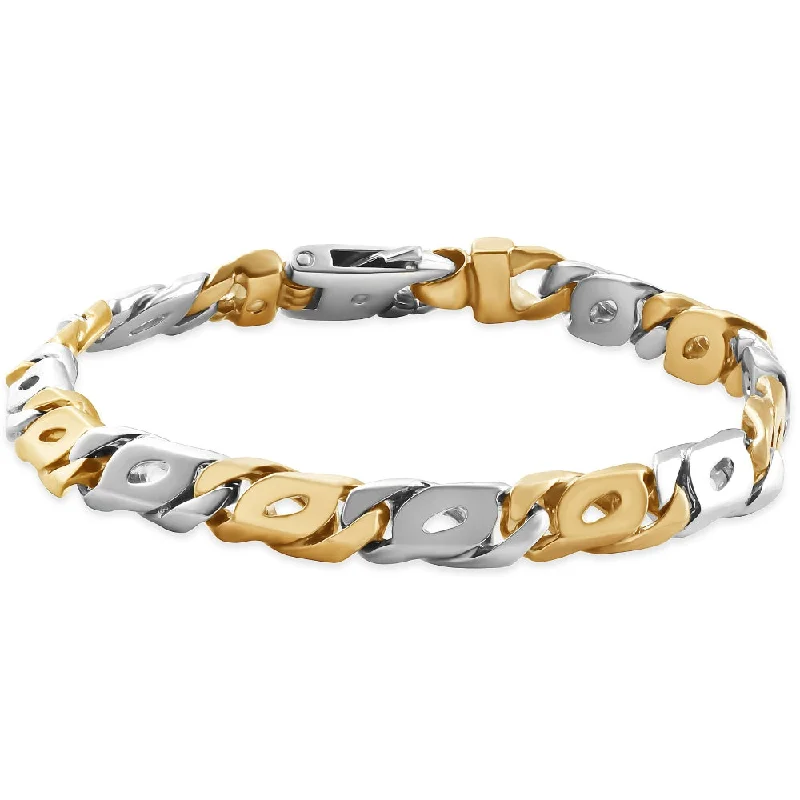 Men's Marine Link 14k Gold (38gram) or Platinum (61gram) 8mm Bracelet 8"