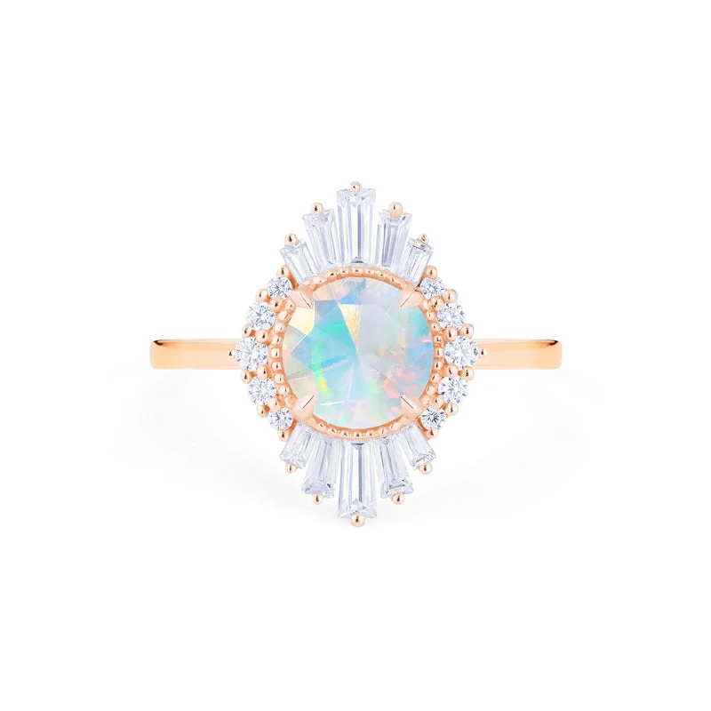 [Georgiana] Vintage Deco Duchess Ring in Australian Opal