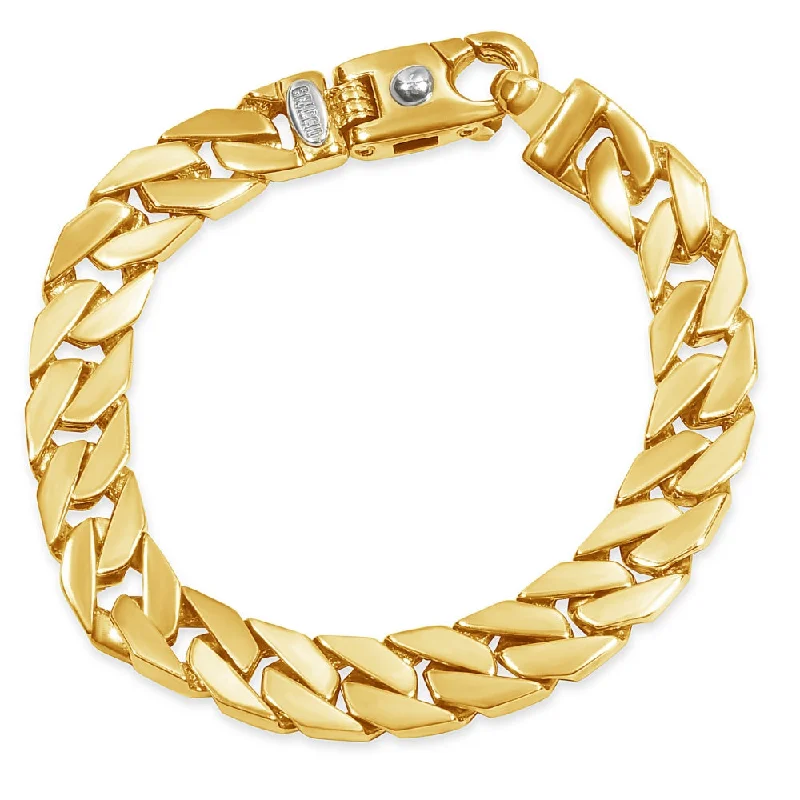 Men's Link 14k Gold (49 gram) or Platinum (67gram) 10mm Bracelet 8.5"