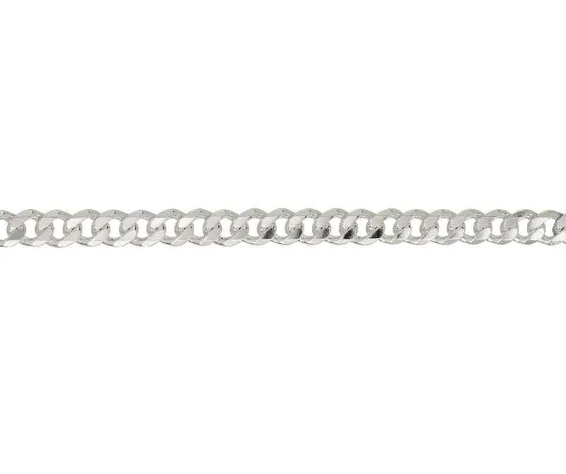 45cm Sterling Silver Metric Curb Men's Chain