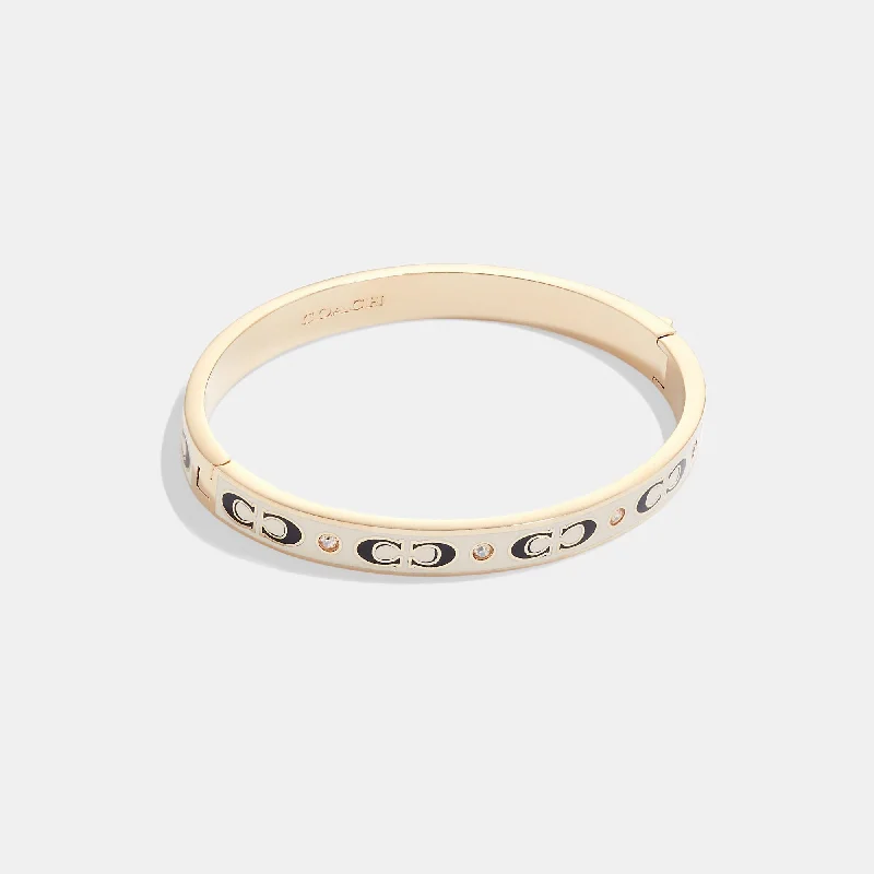 Coach Outlet Signature Enamel Hinged Bangle