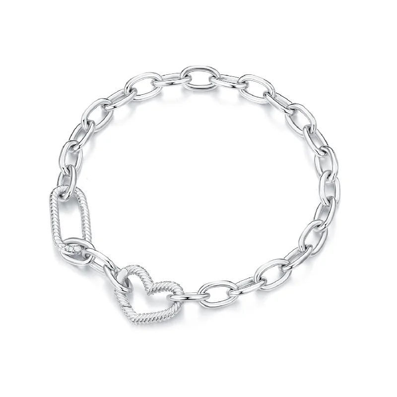 Simple Heart Chain Bracelet