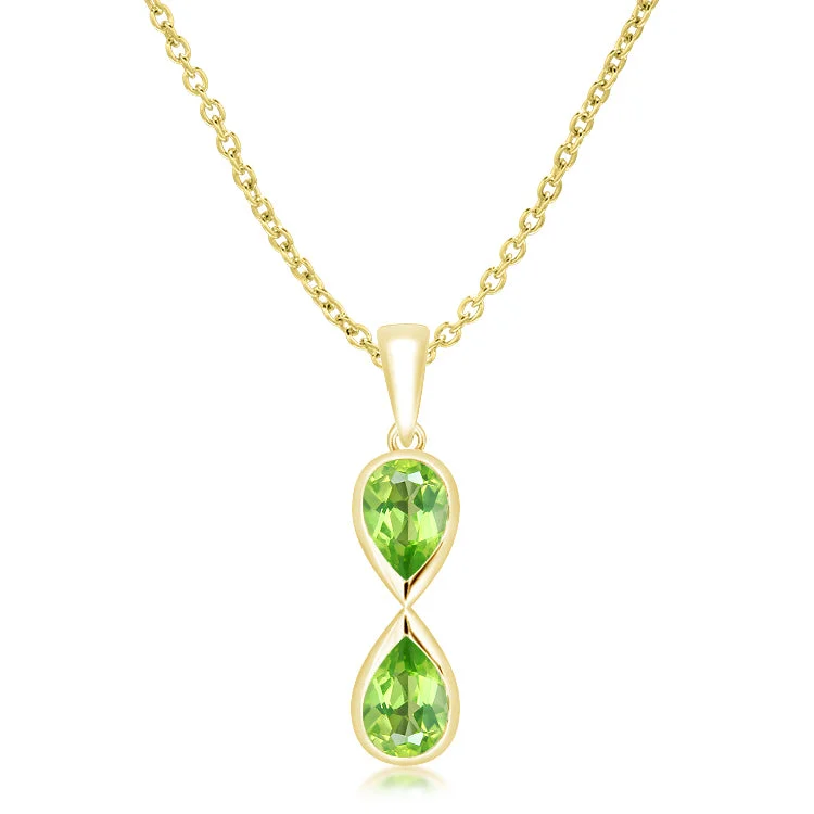 Unique & Co Gold Vermeil Peridot Pendant Necklace