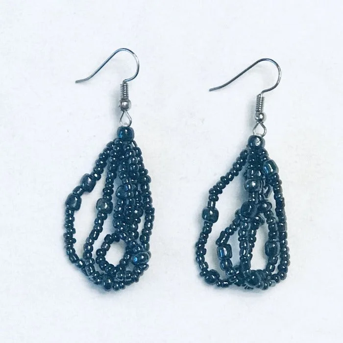 Starry Night Ethnic Strands Cascade Earrings