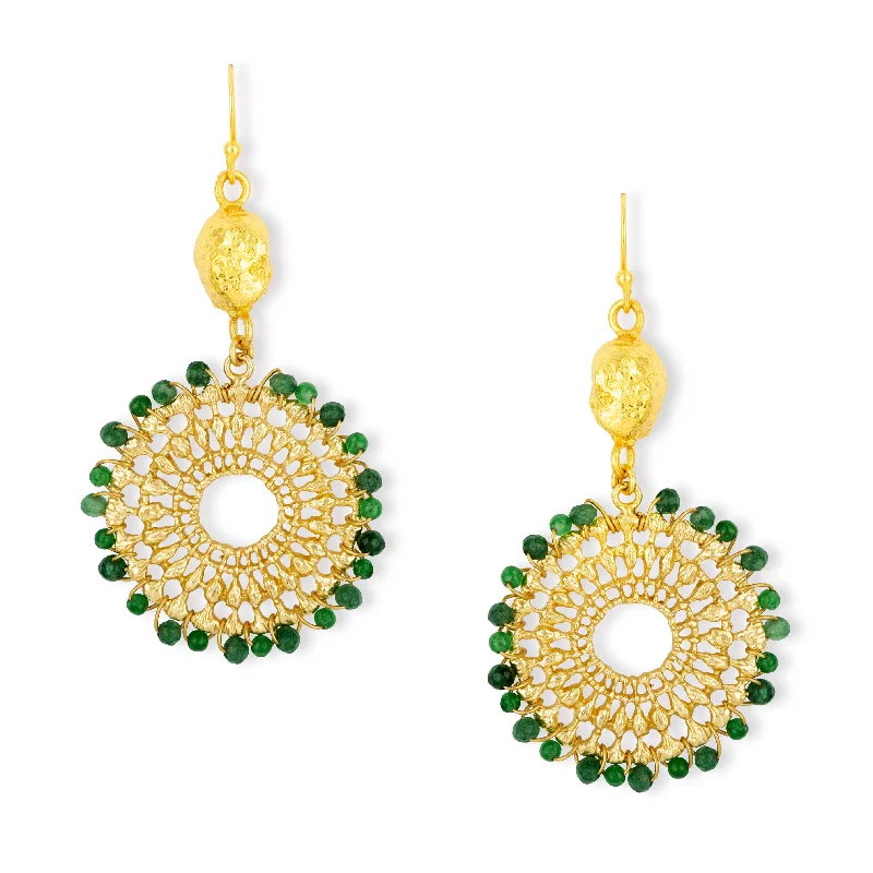 Cairo Earrings Dark Green