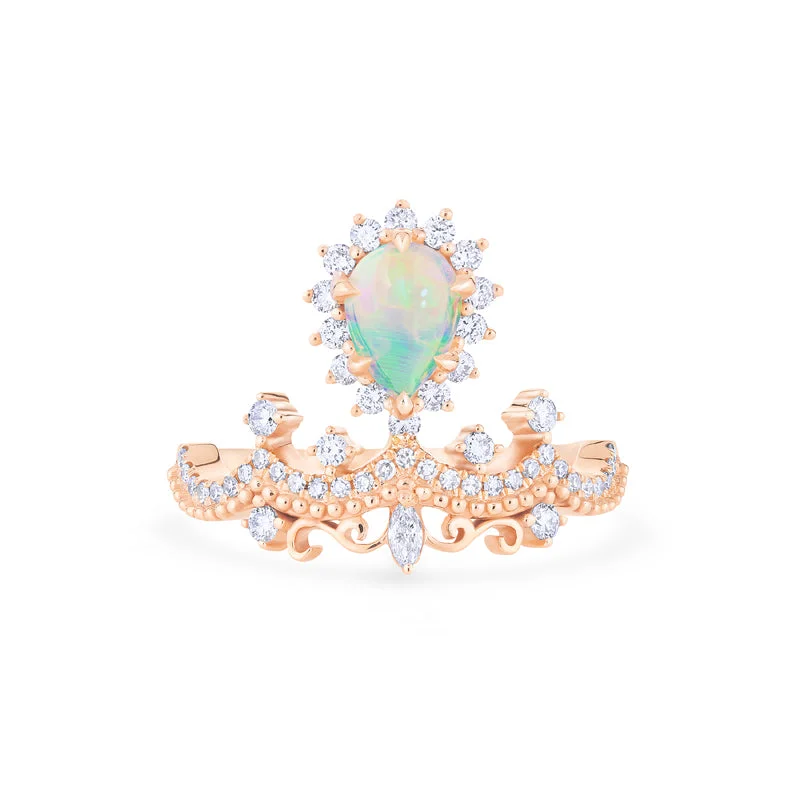 [Angelique] Venetian Angel Chandelier Ring in Australian Opal