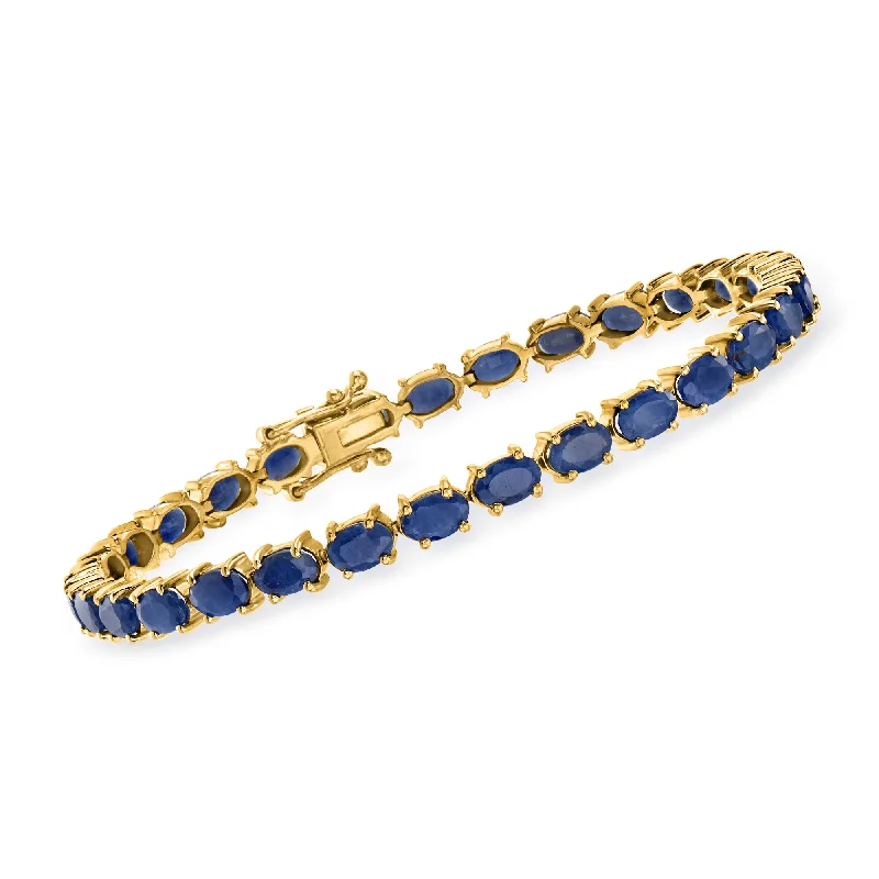 Ross-Simons Sapphire Bracelet in 18kt Gold Over Sterling