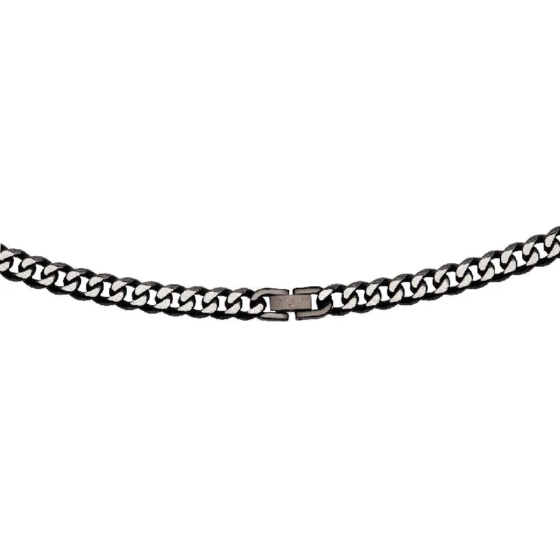 Unique & Co Black Stainless Steel Curb Chain Necklace