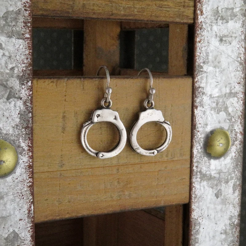 Handcuff Earrings - Silver