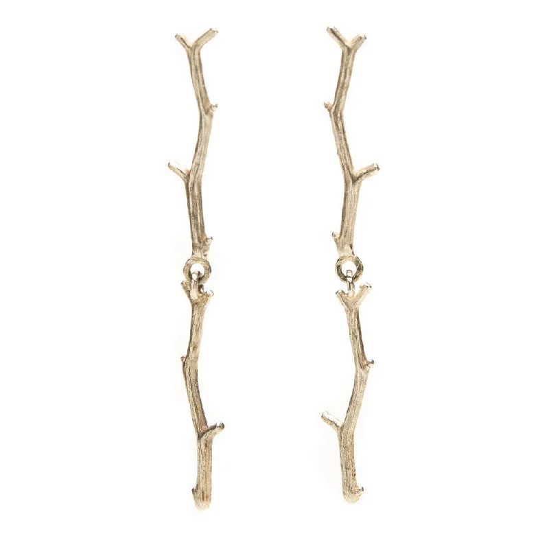 Long twig earrings