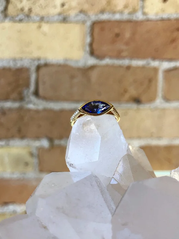 Kim Collins Marquise Tanzanite Stacker Ring