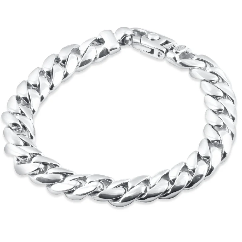 Men's Curb Link 14k Gold (67gram) or Platinum (107gram) 10.5mm Bracelet 8.75"