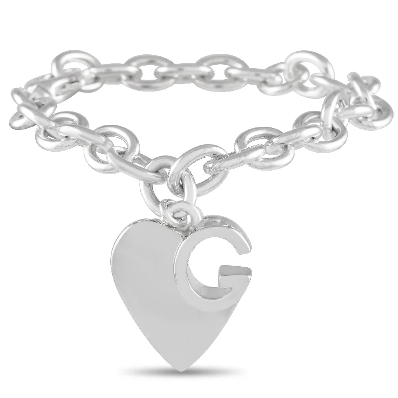 Gucci Silver Heart Chain Bracelet GU04-071924