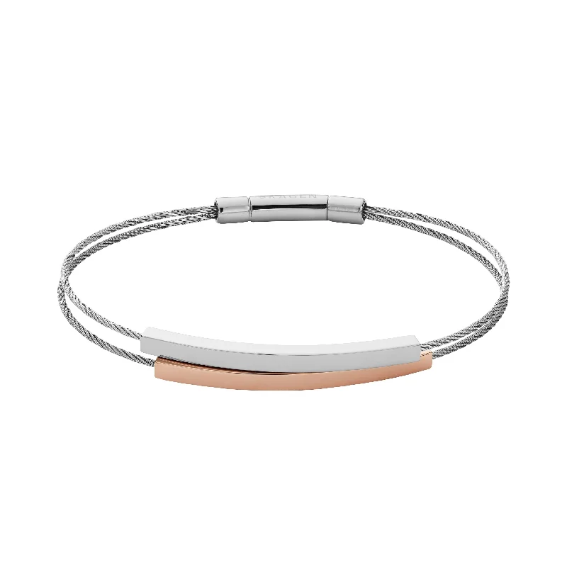 Skagen Women's Kariana Rose Gold Stainless Steel Multi-Strap Bracelet