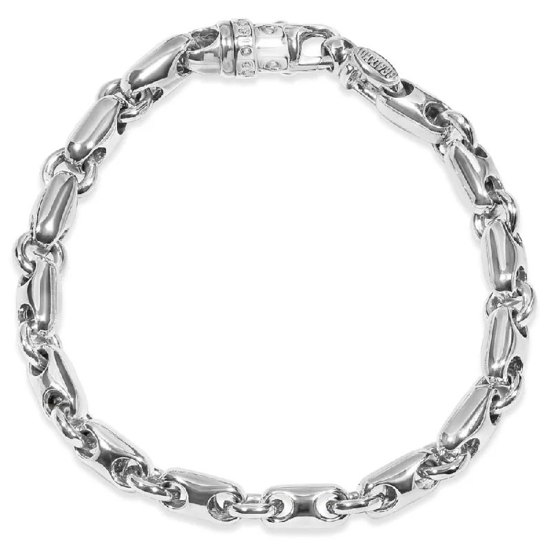 Men's Link 14k Gold (52gram) or Platinum (83gram) 7mm Bracelet 8.5"