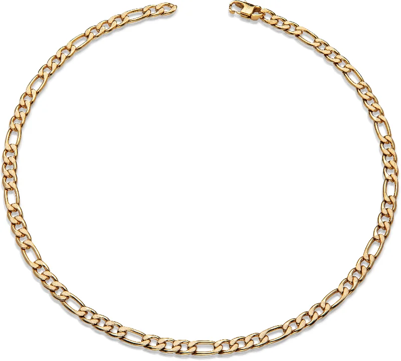 Unique & Co Steel Figaro Necklace Gold Plated