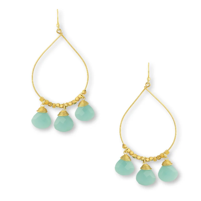 Bella Aqua Chalcedony Earrings