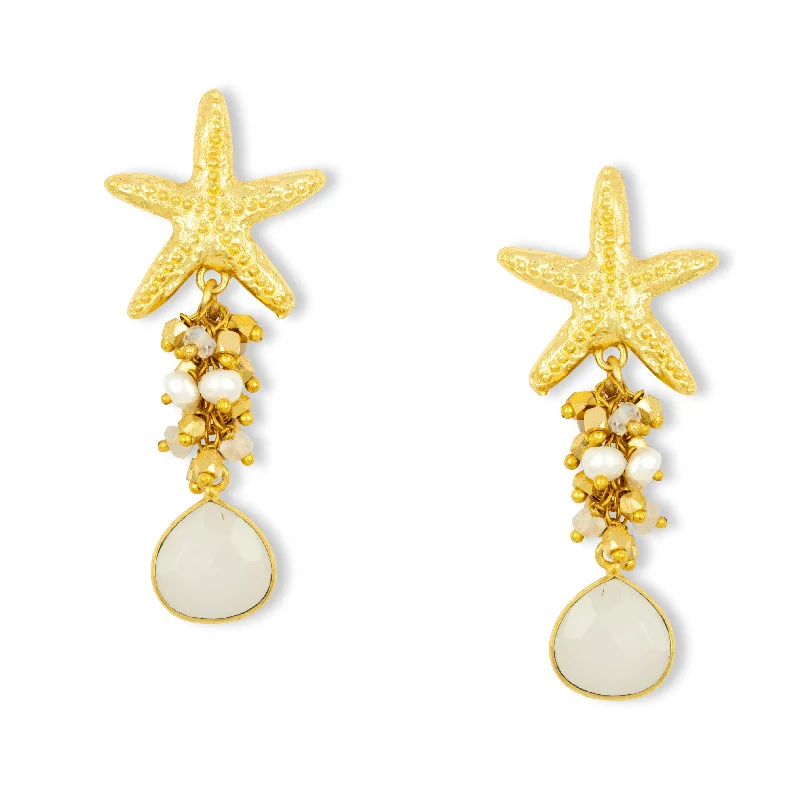 Andrea Earrings White