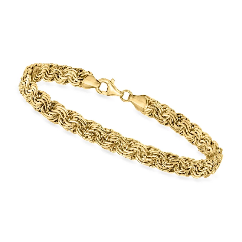 Canaria 10kt Yellow Gold Rosette-Link Bracelet