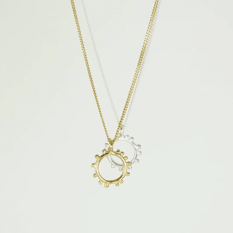 Tiny Circle Granulation Necklace