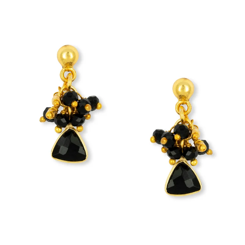 Lacey Charm Earrings Black