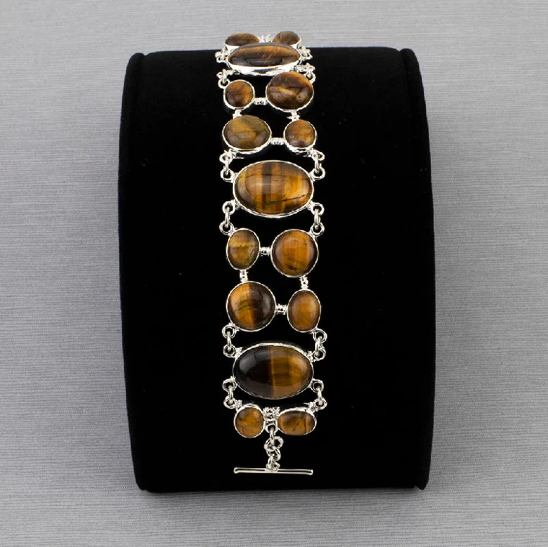 Sterling Silver and Tigers Eye Bracelet