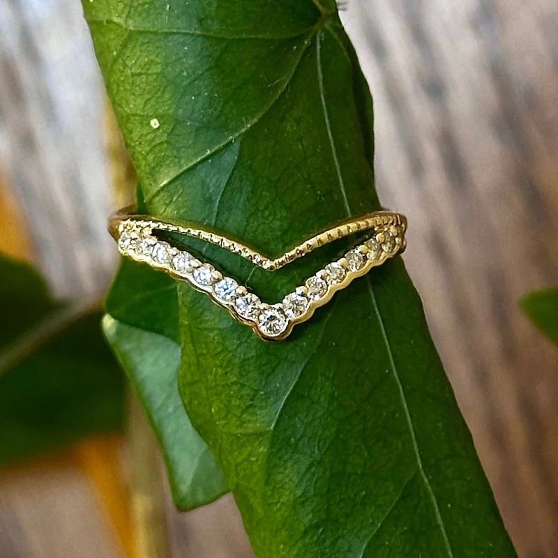 Double Chevron Stackable Ring