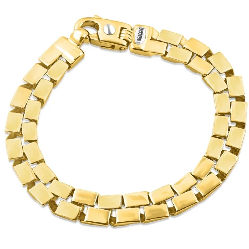 Men's Link 14k Gold (49gram) or Platinum (79gram) 10.5mm Bracelet 8.75"