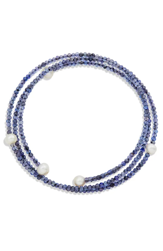 TANZANITE STONE WITH CULTURED PEARL