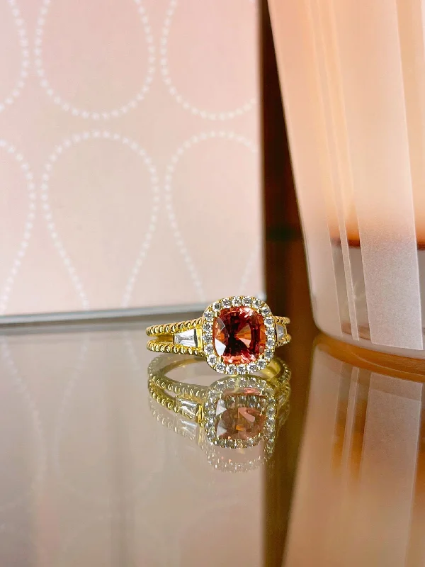 Zoma Color Peach Spinel Ring