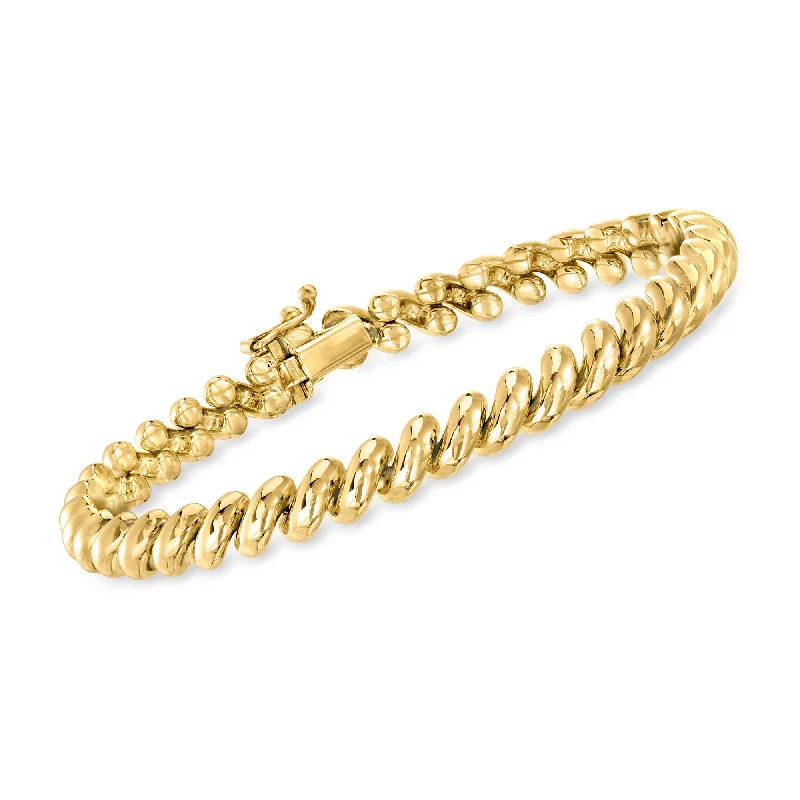 Ross-Simons 14kt Yellow Gold San Marco Bracelet. 7 inches