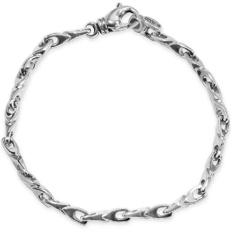 Men's Link 14k Gold (19gram) or Platinum (31gram) 4mm Bracelet 8"