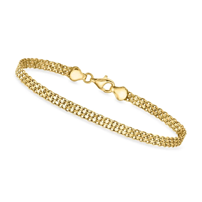 Canaria 10kt Yellow Gold Bismark-Link Bracelet