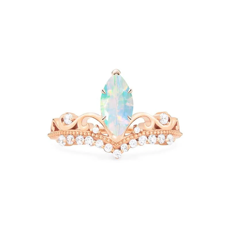 [Windsor] Heirloom Crown Marquise Cut Ring in Opal