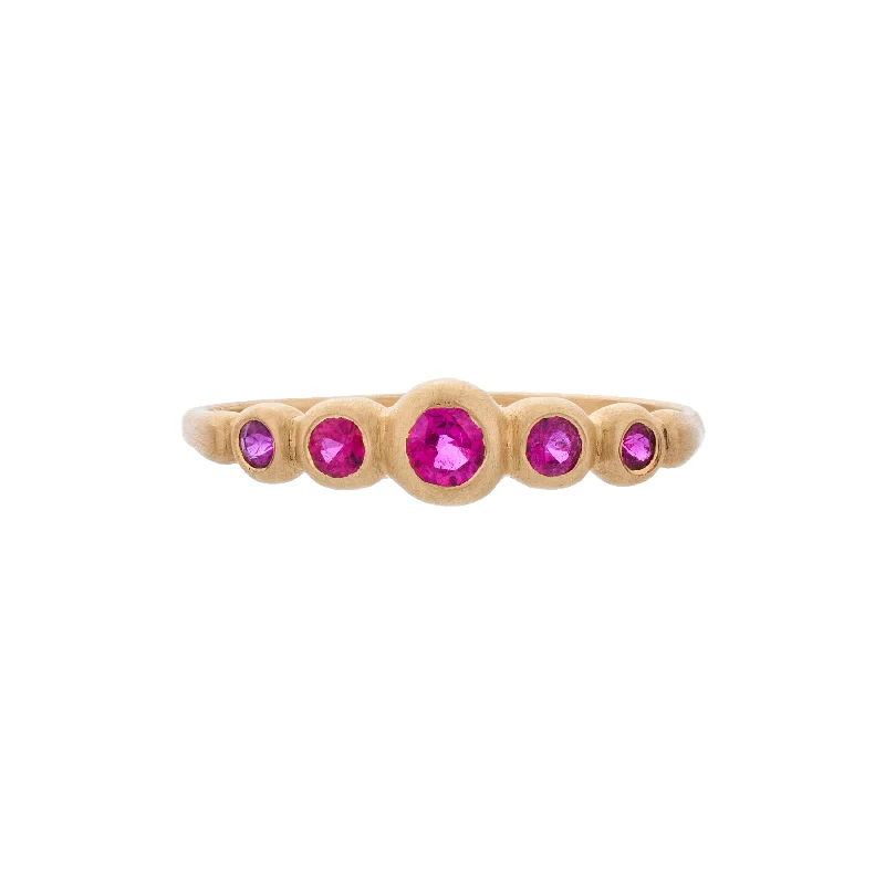 Marian Maurer 18k Five Stone Ruby Kima Ring