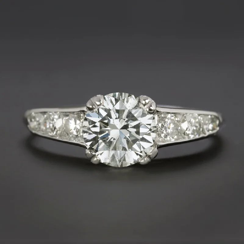 1.30ct CERTIFIED DIAMOND ENGAGEMENT RING ROUND BRILLIANT CUT NATURAL CLASSIC