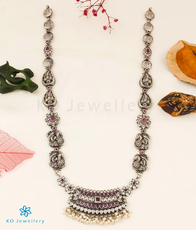 The Kusha Silver Peacock Nakkasi Necklace