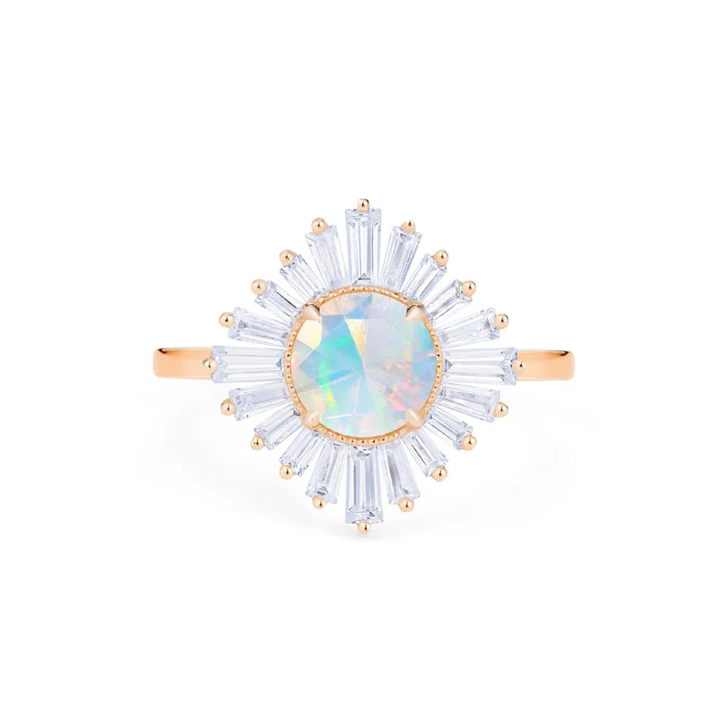 [Artemis] Vintage Deco Goddess Ring in Australian Opal