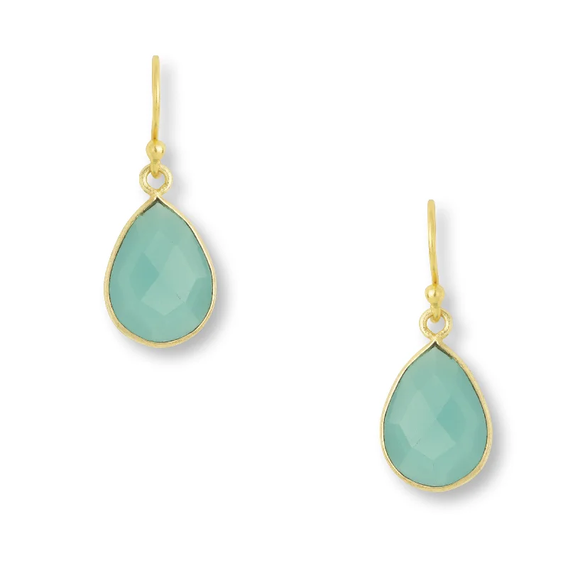 Ava Aqua Chalcedony Earrings