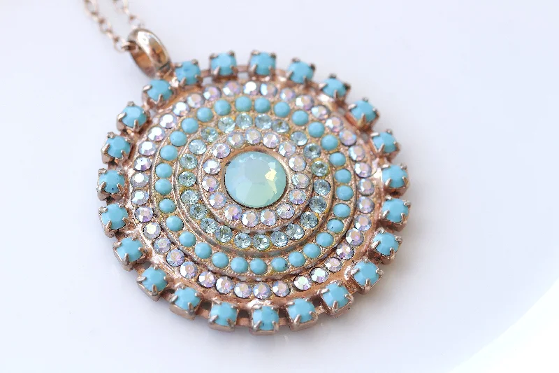 Blue bridal necklace