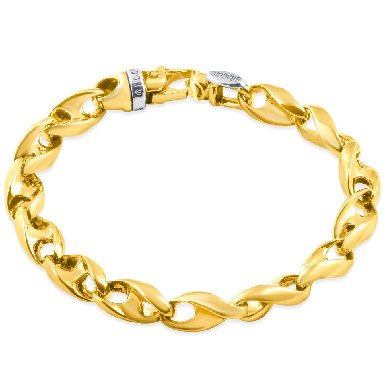 Men's Link 14k Gold (45gram) or Platinum (73gram) 8mm Bracelet 8.5"